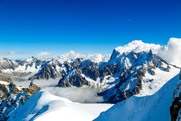 Paysage montagneux du Mont Blanc
