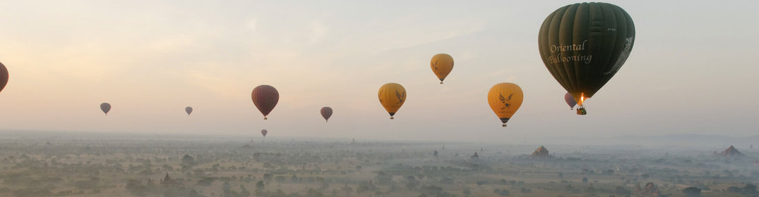 Vol en ballon à Pagan en Birmanie