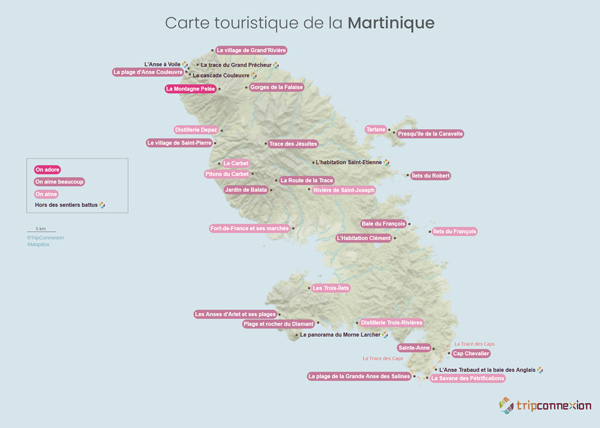 Carte touristique Martinique
