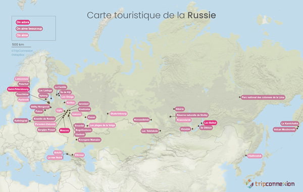 Carte touristique Russie
