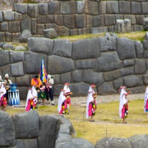La reconstitution reprend la cérémonie originale des incas