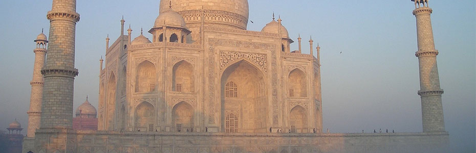 Le célèbre Taj Mahal lors d'un voyage en Inde.
